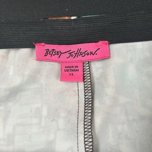 Betsey Johnson Mix-Up Boho Pencil Skirt Elastic Waist Knee Length Stretch Sz xL - Picture 9 of 11